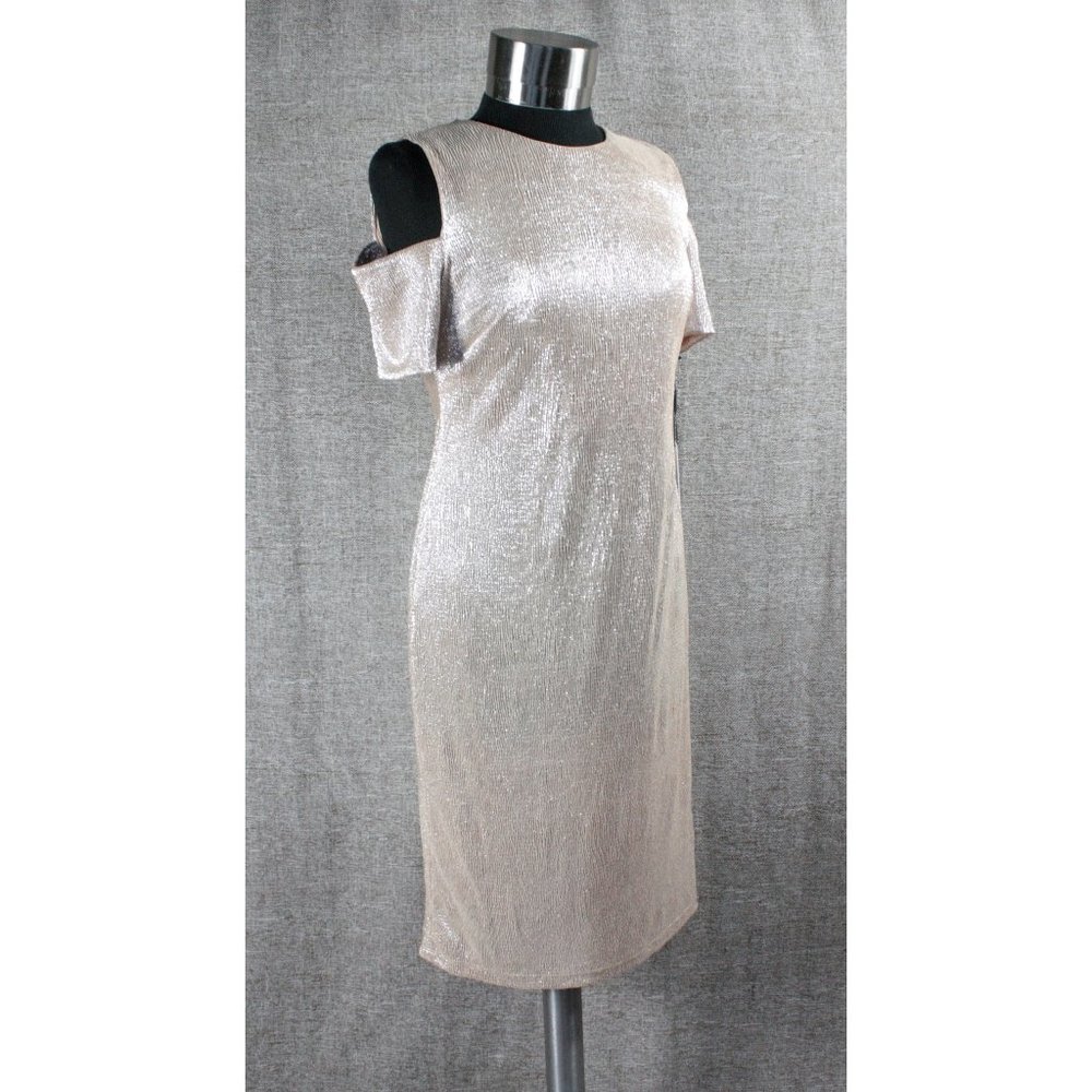 ⬇️ NEW! CALVIN KLEIN SHIMMERY GOLD DRESS!